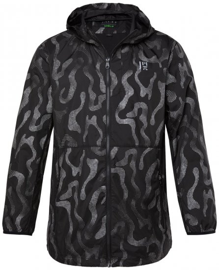 Jay-Pi 847852 Ultraľahká outdoorová bunda s reflexnou potlačou Čierna - Bundy - Bundy Nadmerné Veľkosti 2XL-8XL