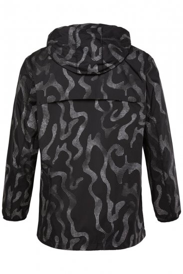 Jay-Pi 847852 Ultraľahká outdoorová bunda s reflexnou potlačou Čierna - Bundy - Bundy Nadmerné Veľkosti 2XL-8XL