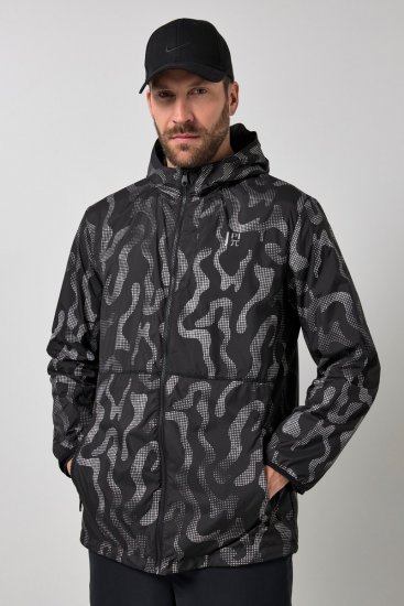 Jay-Pi 847852 Ultraľahká outdoorová bunda s reflexnou potlačou Čierna - Bundy - Bundy Nadmerné Veľkosti 2XL-8XL