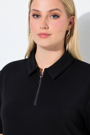 Ulla Popken 848105 Mikinové šaty Čierna - Šaty - Šaty pre všetky veľkosti