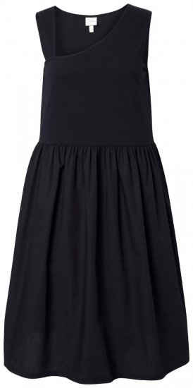 Ulla Popken 848305 Midi šaty bez rukávov s výstrihom do V Čierna - Midi šaty - Midi šaty pre plnoštíhle ženy