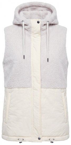 Ulla Popken 848729 Vesta s kapucňou Smotanová - Vesty - 