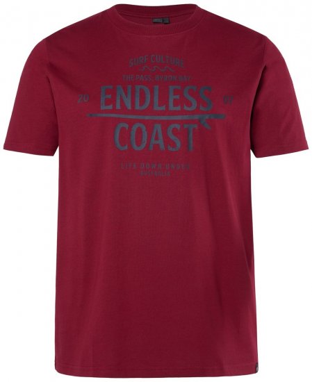 Men+ 448 Tričko Endless Coast Medenohnedá - Tričká - Nadrozmerné tričká - 2XL-14XL
