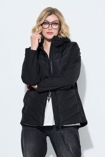 Ulla Popken 849472 Prešívaná bunda Čierna - Bundy - Dámske bundy vo veľkých veľkostiach