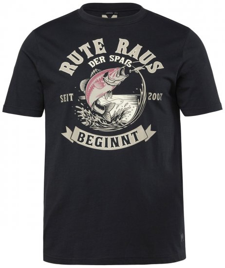 Men+ 547 Tričko Rute Raus Čierna - Tričká - Nadrozmerné tričká - 2XL-14XL