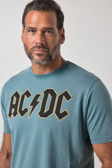 JP1880 849790 AC/DC Classic Logo Tričko Tyrkysovo modrá - Tričká s kapelami - Kapelové a hudobné tričká