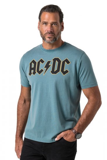 JP1880 849790 AC/DC Classic Logo Tričko Tyrkysovo modrá - Tričká s kapelami - Kapelové a hudobné tričká