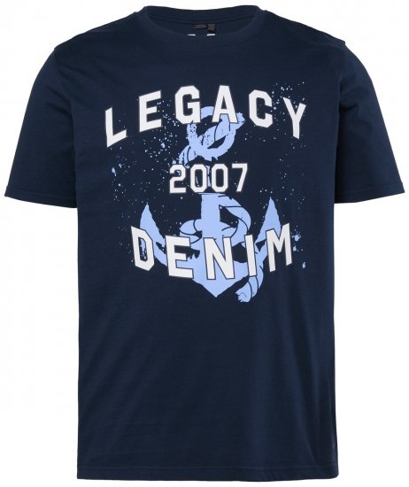 Men+ 440 Tričko Legacy Denim Tmavomodrá - Tričká - Nadrozmerné tričká - 2XL-14XL