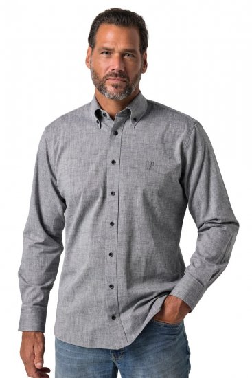 JP1880 850931 Chambray košeľa s dlhým rukávom Čierna TALL - TALL košele - TALL košele pre vysokých mužov