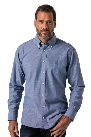 JP1880 850931 Chambray košeľa s dlhým rukávom Denimová modrá TALL - TALL košele - TALL košele pre vysokých mužov