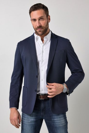 JP1880 851032 Sako s ľahkou polovičnou podšívkou Tmavomodrá - Obleky - Obleky 2XL-8XL