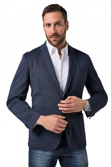 JP1880 851032 Sako s ľahkou polovičnou podšívkou Tmavomodrá - Obleky - Obleky 2XL-8XL