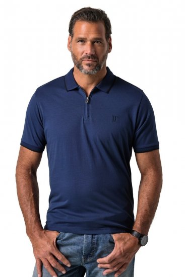 JP1880 851048 Polokošeľa so zipsom Nočná modrá TALL - TALL polokošele - TALL polo tričká pre vysokých mužov