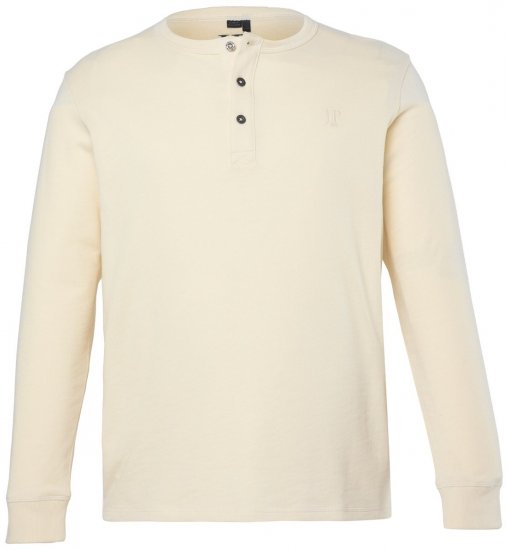 JP1880 851075 Henley tričko s dlhým rukávom Pieskovosivá TALL - TALL tričká - TALL Tričká