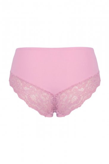Ulla Popken 851165 Boxerky s čipkou Ružová - Nohavičky - 