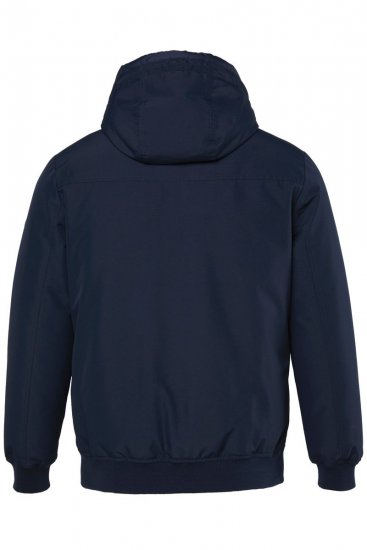 JP1880 851320 Bunda s kapucňou a teplou podšívkou Tmavomodrá - Bundy - Bundy Nadmerné Veľkosti 2XL-8XL