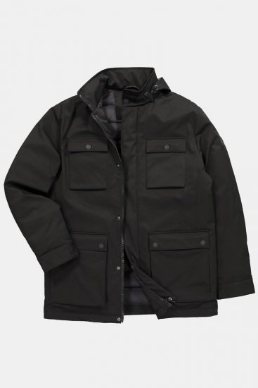 JP1880 851351 Funkčná bunda s kapucňou Čierna - Bundy - Bundy Nadmerné Veľkosti 2XL-8XL