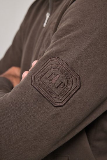 JP1880 851387 Mikina na zips Oriešková TALL - TALL mikiny - TALL mikiny pre vysokých mužov