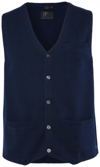 JP1880 851421 Pletená vesta s véčkovým výstrihom Tmavomodrá - Obleky - Obleky 2XL-8XL
