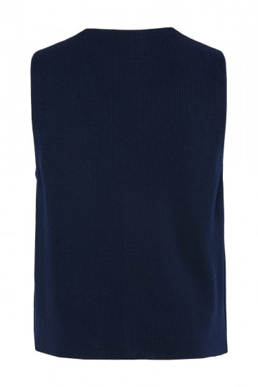 JP1880 851421 Pletená vesta s véčkovým výstrihom Tmavomodrá - Obleky - Obleky 2XL-8XL