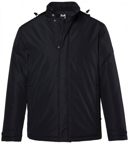 Men+ 552 Bunda s kapucňou a ľahkou podšívkou Čierna - Bundy - Bundy Nadmerné Veľkosti 2XL-8XL