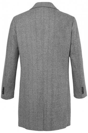JP1880 851613 Dvojradový Vlnený kabát Tmavosivá - Bundy - Bundy Nadmerné Veľkosti 2XL-8XL