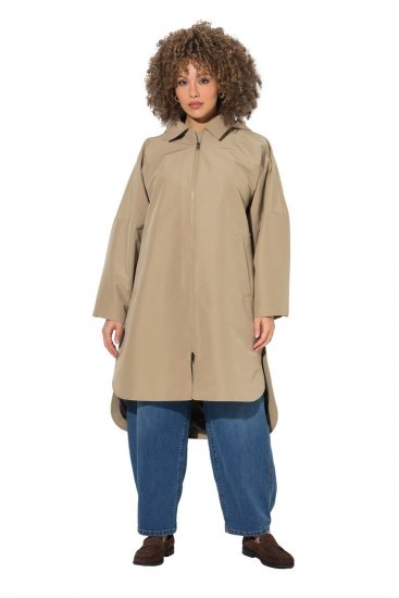Ulla Popken 851764 Oversize kabát s odopínateľnou kapucňou Piesková - Kabáty - Dámske kabáty veľkých veľkostí