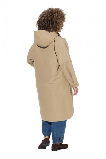 Ulla Popken 851764 Oversize kabát s odopínateľnou kapucňou Piesková - Kabáty - Dámske kabáty veľkých veľkostí