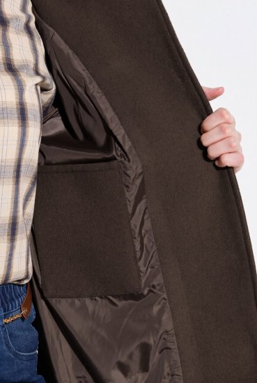 Ulla Popken 851803 Duffle coat Tmavohnedá - Kabáty - Dámske kabáty veľkých veľkostí