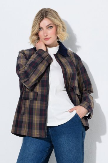 Ulla Popken 851806 Bunda do dažďa Tmavomodrá - Bundy - Dámske bundy vo veľkých veľkostiach