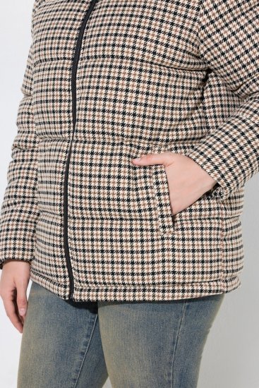 Ulla Popken 851822 Prešívaný kabát Smotanová - Kabáty - Dámske kabáty veľkých veľkostí