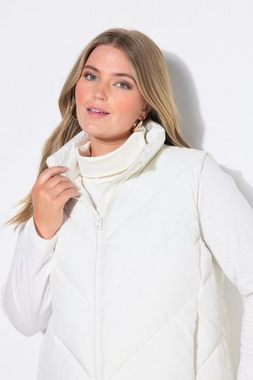 Ulla Popken 851833 Prešívaná vesta so stojačikom Smotanová - Vesty - 