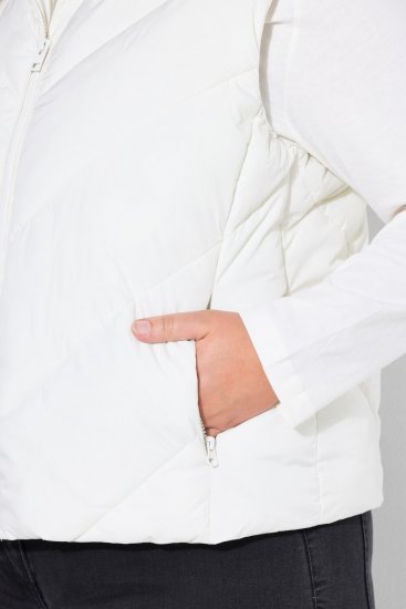 Ulla Popken 851833 Prešívaná vesta so stojačikom Smotanová - Vesty - 