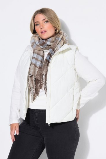Ulla Popken 851833 Prešívaná vesta so stojačikom Smotanová - Vesty - 