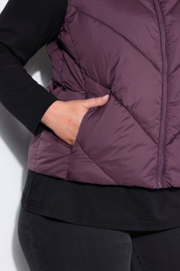 Ulla Popken 851833 Prešívaná vesta so stojačikom Hnedá - Vesty - 