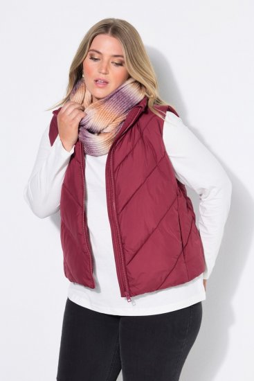 Ulla Popken 851833 Prešívaná vesta so stojačikom Červená - Vesty - 