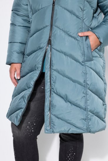 Ulla Popken 851842 Prešívaný kabát Khaki - Kabáty - Dámske kabáty veľkých veľkostí