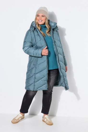 Ulla Popken 851842 Prešívaný kabát Khaki - Kabáty - Dámske kabáty veľkých veľkostí
