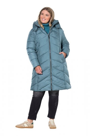 Ulla Popken 851842 Prešívaný kabát Khaki - Kabáty - Dámske kabáty veľkých veľkostí