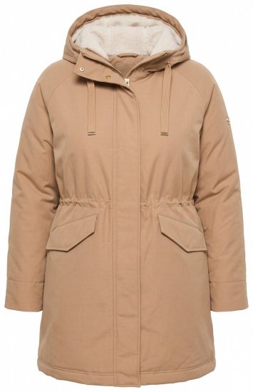Ulla Popken 852028 Parka Béžová - Kabáty - Dámske kabáty veľkých veľkostí