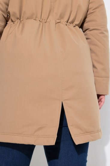 Ulla Popken 852028 Parka Béžová - Kabáty - Dámske kabáty veľkých veľkostí