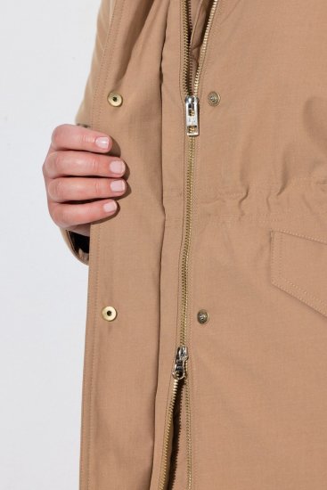 Ulla Popken 852028 Parka Béžová - Kabáty - Dámske kabáty veľkých veľkostí