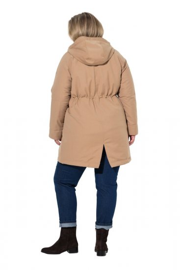 Ulla Popken 852028 Parka Béžová - Kabáty - Dámske kabáty veľkých veľkostí