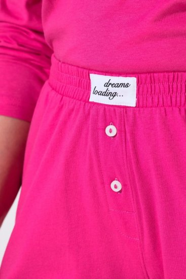 Ulla Popken 852752 Pyžamové šortky s pruhmi 2 ks Ružová - Pyžamá a domáce oblečenie - 