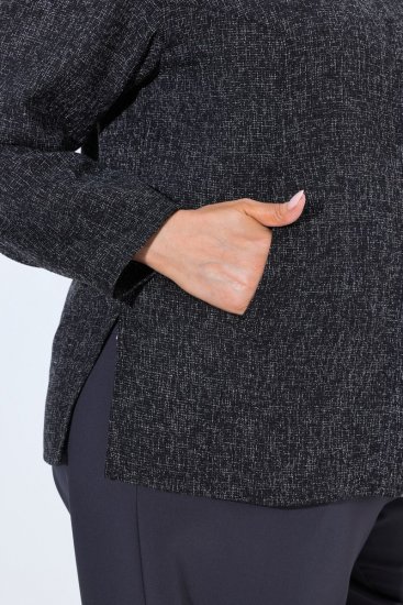 Ulla Popken 853477 Sako Olivová - Bundy - Dámske bundy vo veľkých veľkostiach