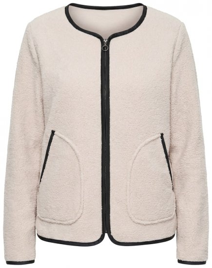 Ulla Popken 853685 Teddy bunda Šampanská - Bundy - Dámske bundy vo veľkých veľkostiach