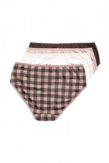 Ulla Popken 854114 Kockované nohavičky 5 ks Taupe - Nohavičky - 