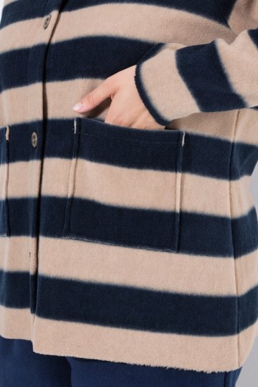 Ulla Popken 854366 Fleecová bunda Svetlohnedá - Bundy - Dámske bundy vo veľkých veľkostiach