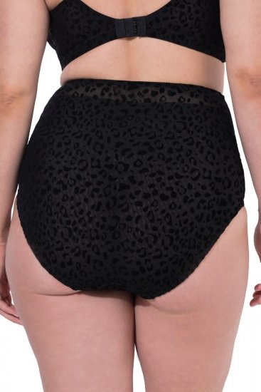 Ulla Popken 854551 Boxerky so zvieracím vzorom Čierna - Nohavičky - 