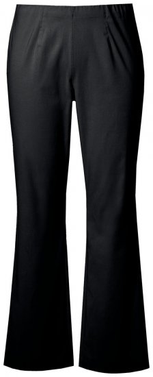Ulla Popken 854910 Teplé strečové nohavice s pružným pásom Čierna - Látkové nohavice - Dámske široké nohavice plus size